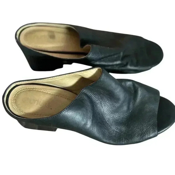 Nurture 9M Preslea Black Open Toed Sandal Slides Slip Ons - Picture 8 of 13